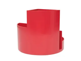 Pennenkoker MAULroundbox Blauwe Engel recycled 6 vaks rood - 3