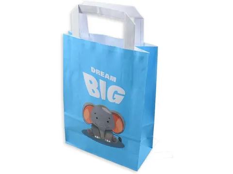 Draagtas Elco Color 18x8x26cm olifant kraft 90grams 50 stuks