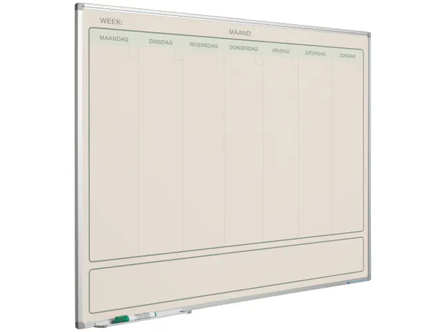 Weekplanner Elegance Nederlands softline profiel 8mm 90x120cm aluframe