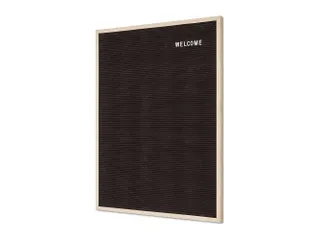 Letterbord Zwart 60x80cm licht houten frame - 1