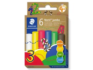 Boetseerklei Staedtler Noris jumbo set à 6 kleuren - 1