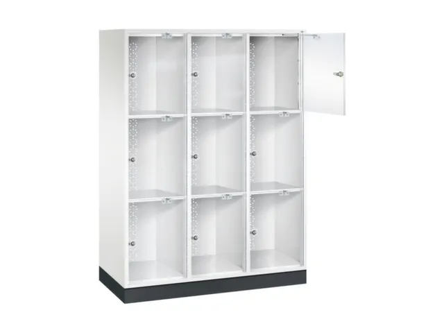 grootvolume-lockersysteem,HxBxD 1750x1220x500mm,3x3vakken,cil.-slot