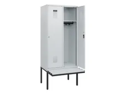 locker met bank,HxBxD 1950x800x815mm,2vak,vak B 400mm,cilinderslot