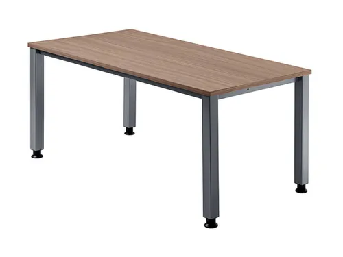 In hoogte verstelbaar bureau,HxBxD 680-760x1600x800mm,blad notenboom