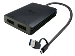 USB-A/USB-C Dual 4K/60 Hz DisplayPort Video Adapter