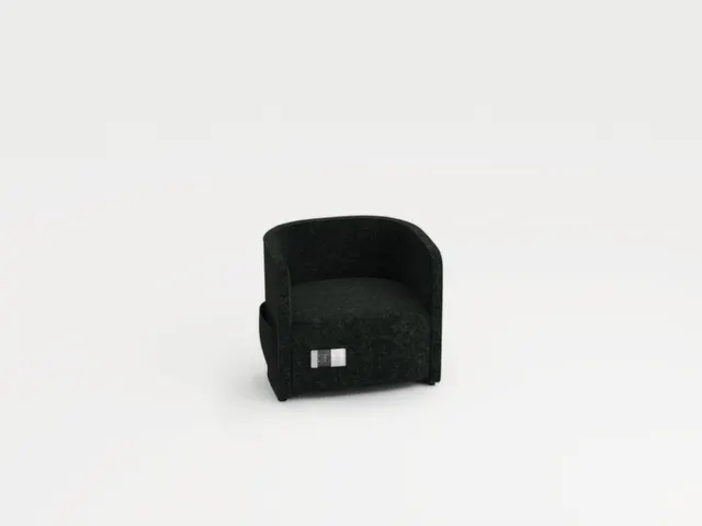 fauteuil,1 sièges,tissu anthracite,HxlxP 760x860x760mm