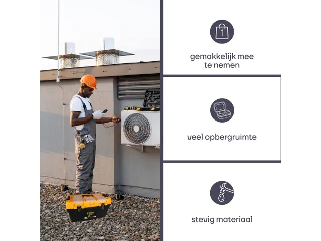 Boîte à outils à fermeture métallique 564x310x310mm