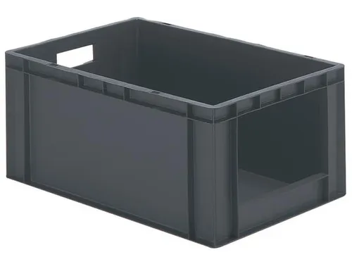 Euronorm-stapelbak 51liter Grijs 270x600x400mm Wanden/bodem Gesloten