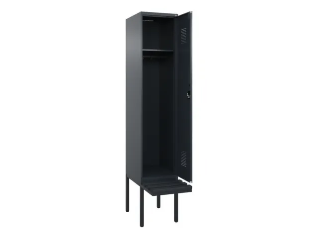 locker met bank,HxBxD 2120x400x815mm,1vak,vak B 400mm,cilinderslot