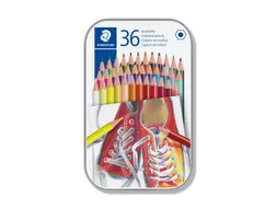 Kleurpotlood Staedtler 175 6kantig assorti blik à 36 kleuren