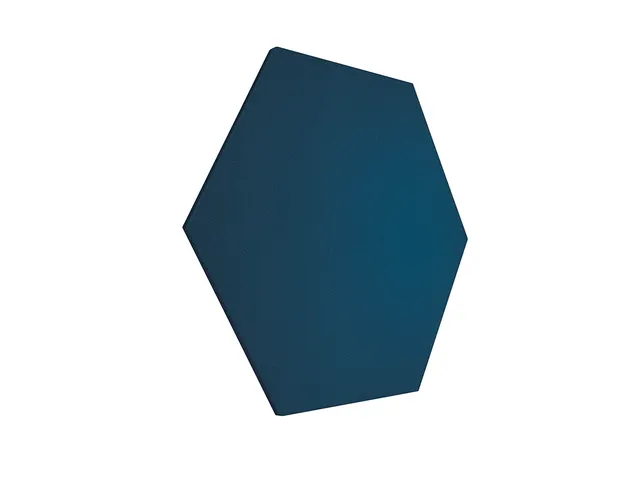 Panneau affichage héxagone Bleu Ø 60cm