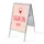 Stoepbord A1 complete set met print "Sign in here" Rood