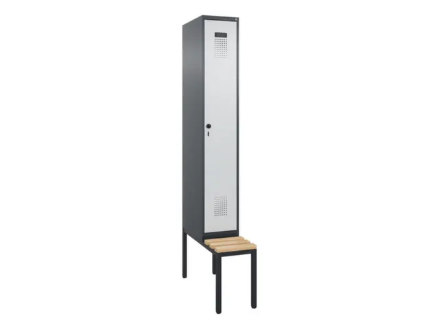 locker met bank,voor scheiding van kleding,HxBxD 2120x300x815mm,1vak