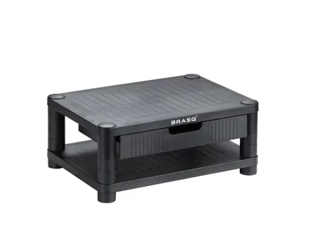 Verstelbare Monitorstandaard Zwart Met Lade