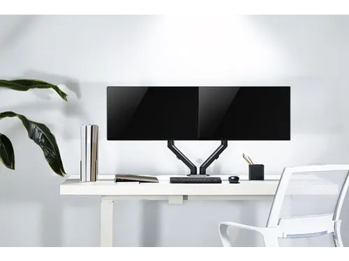 Monitorarm FPMAD650D 2 schermen tot 27 inch Zwart