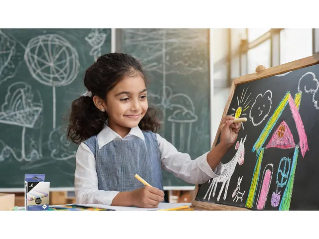 Craie pour tableau sans-poussière Kangaro couleurs ass boîte de 12 p