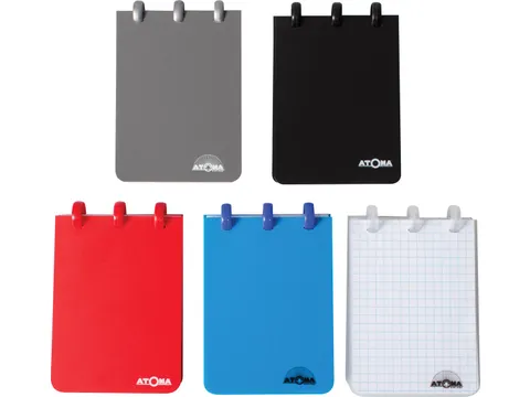 notitieboekje ft A7, geruit 5mm assorti kleuren