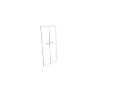 dubbele vleugeldeur v. scheidingswand 5OH HxB 2110x860mm noten