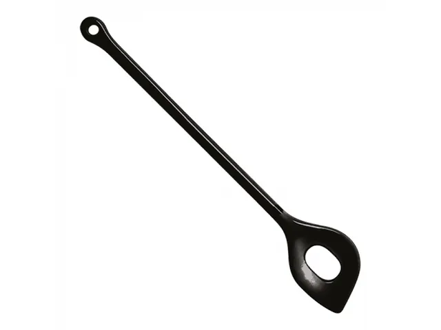 Waca Kooklepel met gat 31cm Kunststof zwart met ophangoog