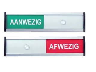 Infobord Aanwezig/afwezig 125x30mm - 1