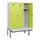 locker met bank,HxBxD 1950x1200x815mm,3vak,vak B 400mm,draaigrendel