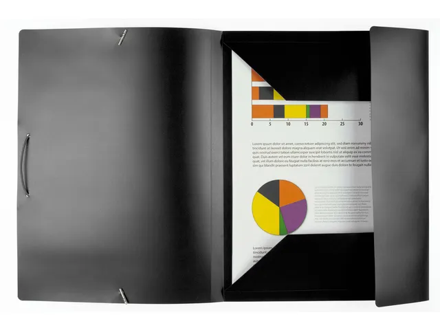 Elastomap Kangaro A4 PP volle kleur zwart