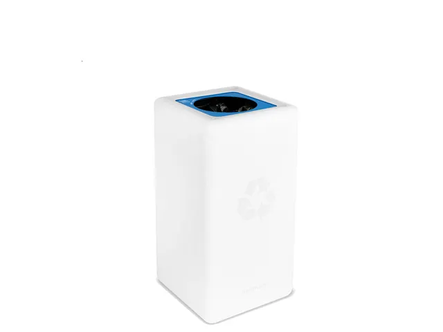 Circulaire Afvalbak BrickBin Paper 65 Liter Wit Blauw