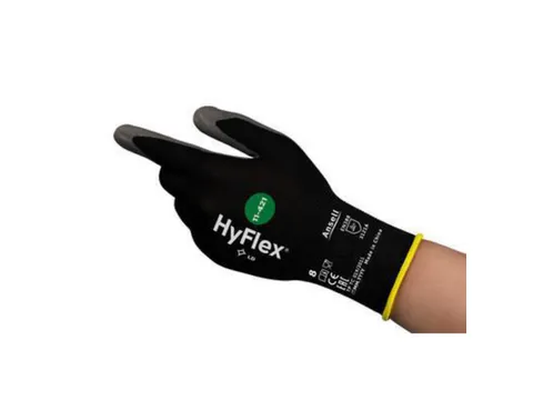 Ansell HyFlex 11-421 voedselveilige handschoenen, zwart, maat 8