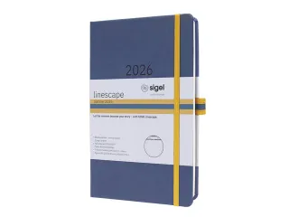 Weekagenda Linescape A5 2026 (EN) blauw Hardcover verticale indeling - 3