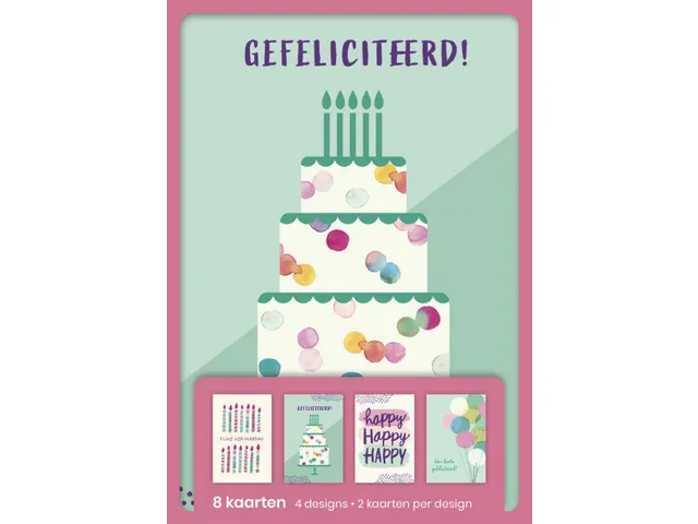 Hallmark Wenskaarten Gefeliciteerd 8 Stuks Assorti