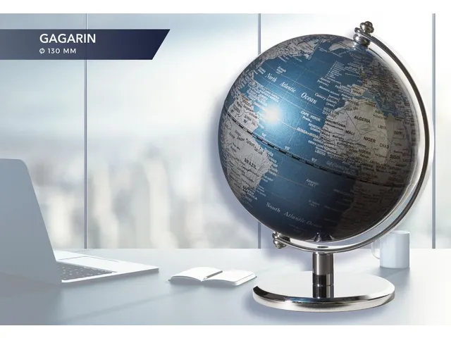 TROIKA Wereldbol Gagarin 13cm Chroom Blauw-zilver