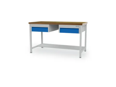 werkbank,HxBxD 860x1500x750mm,onderstel RAL7035,fronten RAL7040