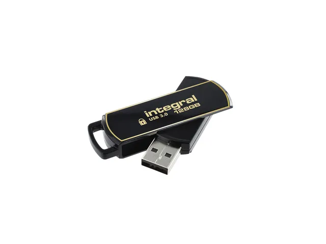 USB stick 3.0 Integral Secure 360 USB-A 128GB zwart
