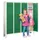 lockerkast v. kinderen,HxBxD 1300x1030x300mm,RAL7035,front RAL7035