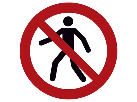 verbodsbord,verboden v. voetgangers,sticker,folie,standaard,Ø 400mm