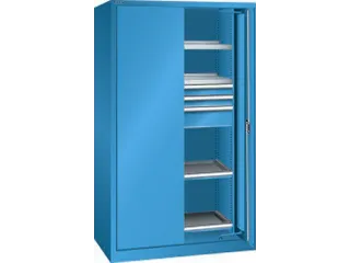 zwaarlastkast met zwenkdeuren,HxBxD 1950x1146x690mm,lak RAL5012 - 2