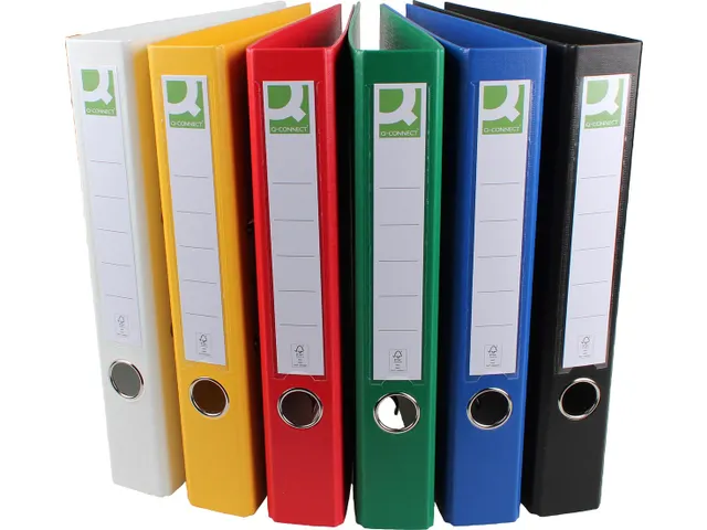 Classeur à levier Q-Connect A4 PP dos 5cm couleurs assorite