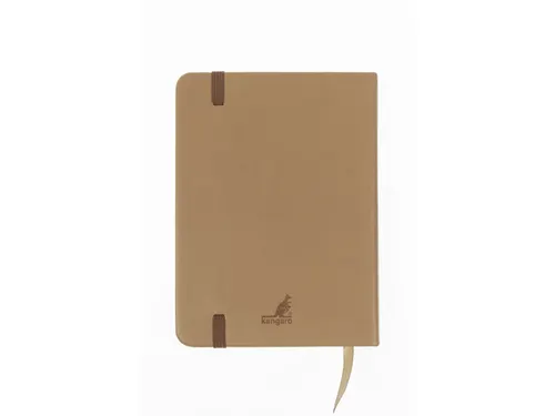 Schetsboek Kangaro A6 taupe PU HC 80 vel 140gr roomwit met elastiek en