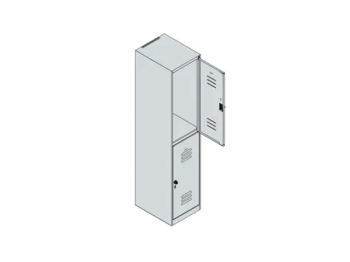 dubbeldekse locker,HxBxD 1850x400x500mm,1x2vak.,vak B 400mm