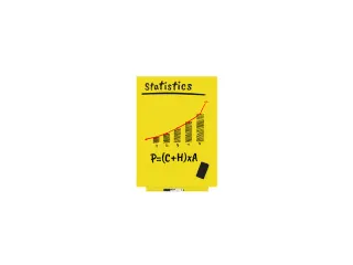 Whiteboard Rocada Skincolour 55x75cm geel gelakt - 3