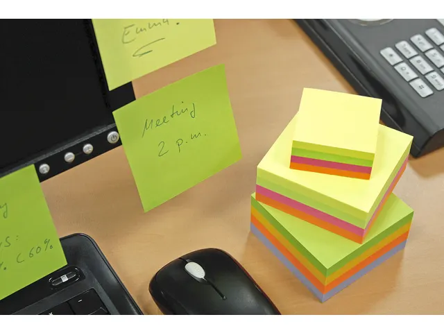 Notitieblok 75X75Mm Assorti Brilliant Blok A 320 Vel