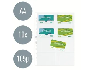 Showtas Leitz 4758 Visitekaart A4 Pp Transparant 11-Gaats - 15