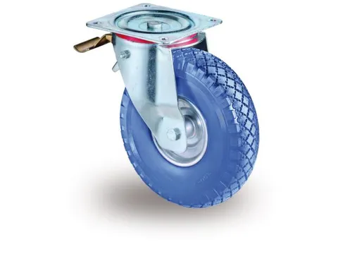 Zwenkwiel Met Rem 160kg Pu-Banden Stalen Velg D X B 260x 85mm