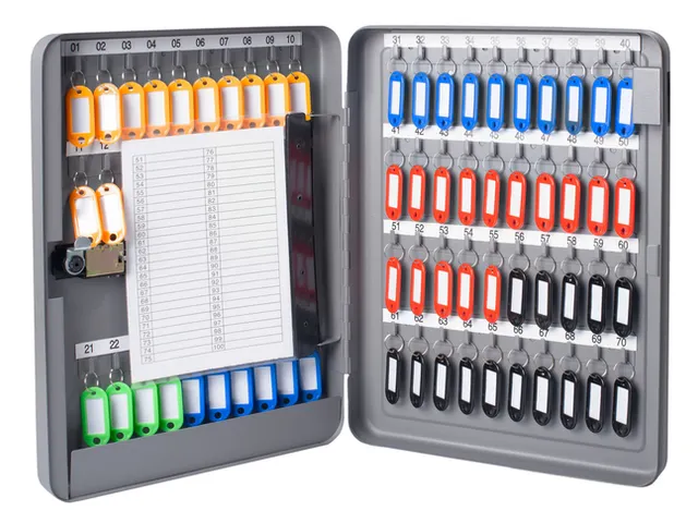 Sleutelkast metaal Pavo basic met cijferslot 75 haken 37x28x6cm grijs