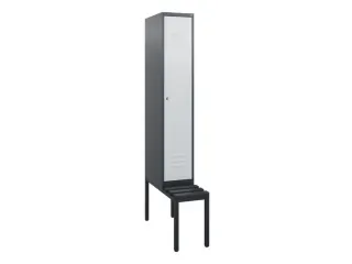 locker met bank,HxBxD 1950x300x815mm,1vak,vak B 300mm,cil.-slot - 1