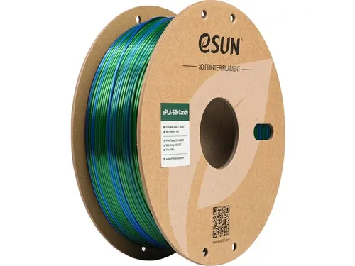 eSUN 3D printer Filament ePLA-Silk Candy 1,75mm Blauw/Groen 1kg