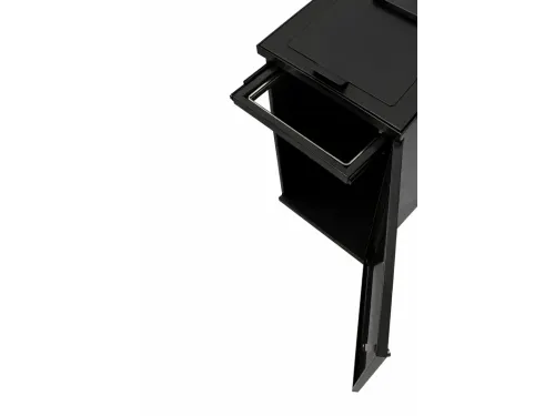 Modulaire Afvalbak met Deur en Zakhouder 85 liter Mat Zwart
