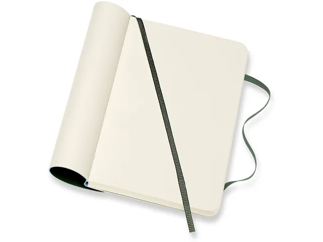 Notitieboek Moleskine pocket 90x140mm blanco soft cover myrtle green