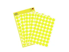 Etiket Avery Zweckform 3144 Rond Ø12mm Geel 270 Stuks