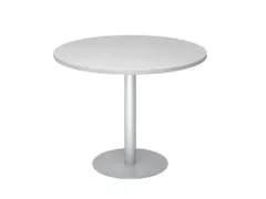 vergadertafel,HxØ 745x1000mm,rond,schotelvoet zilverkleurig,ronde bui